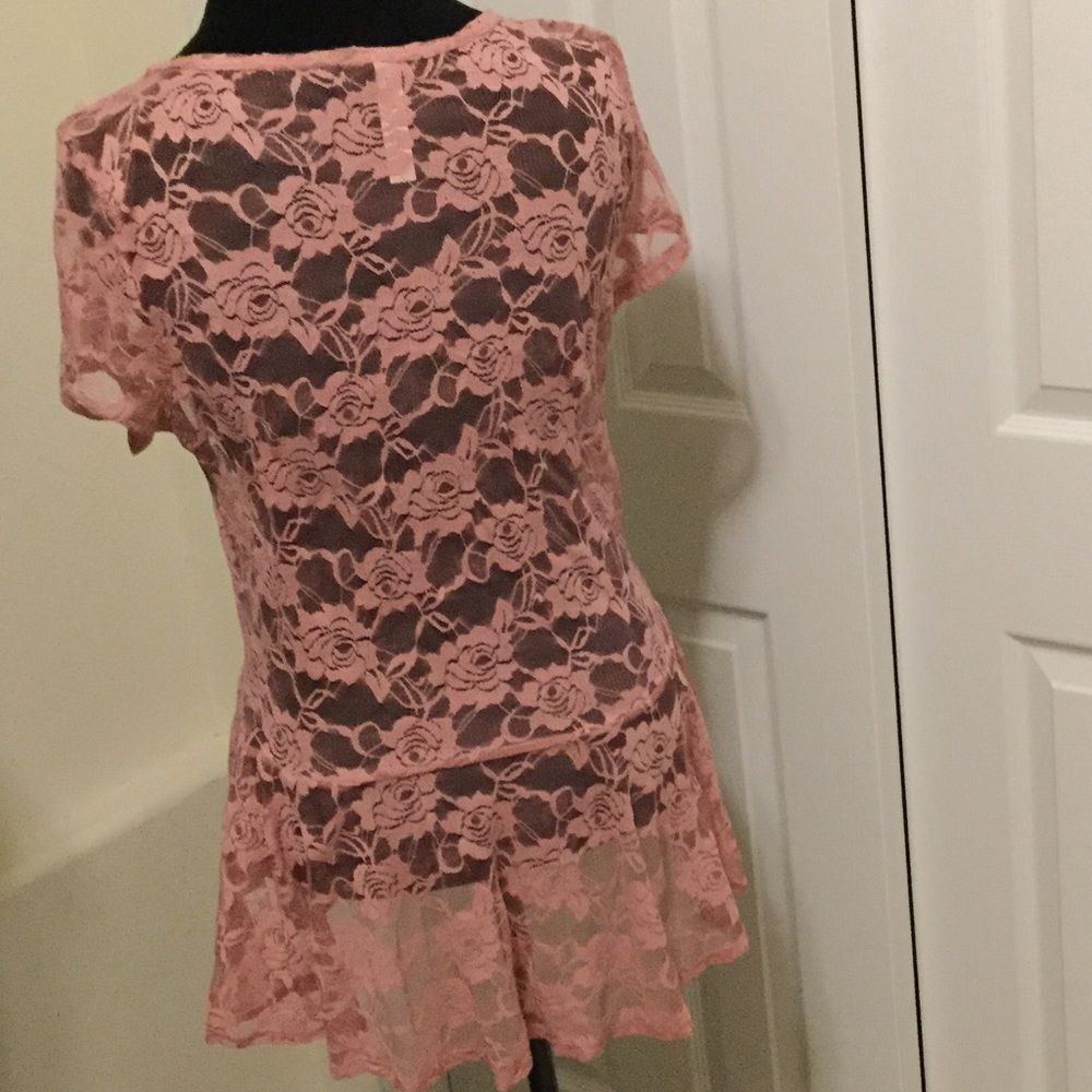 Sheer Lace Roses Top - Picture 3 of 4